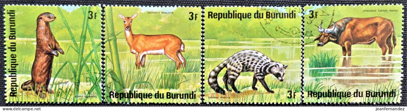 Burundi  1975 African Animals  Stampworld N° 1167 à 1170 Série Complète - Gebraucht