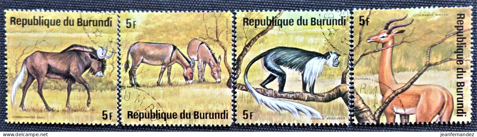 Burundi  1975 African Animals  Stampworld N° 1171 à 1174 Série Complète - Used Stamps