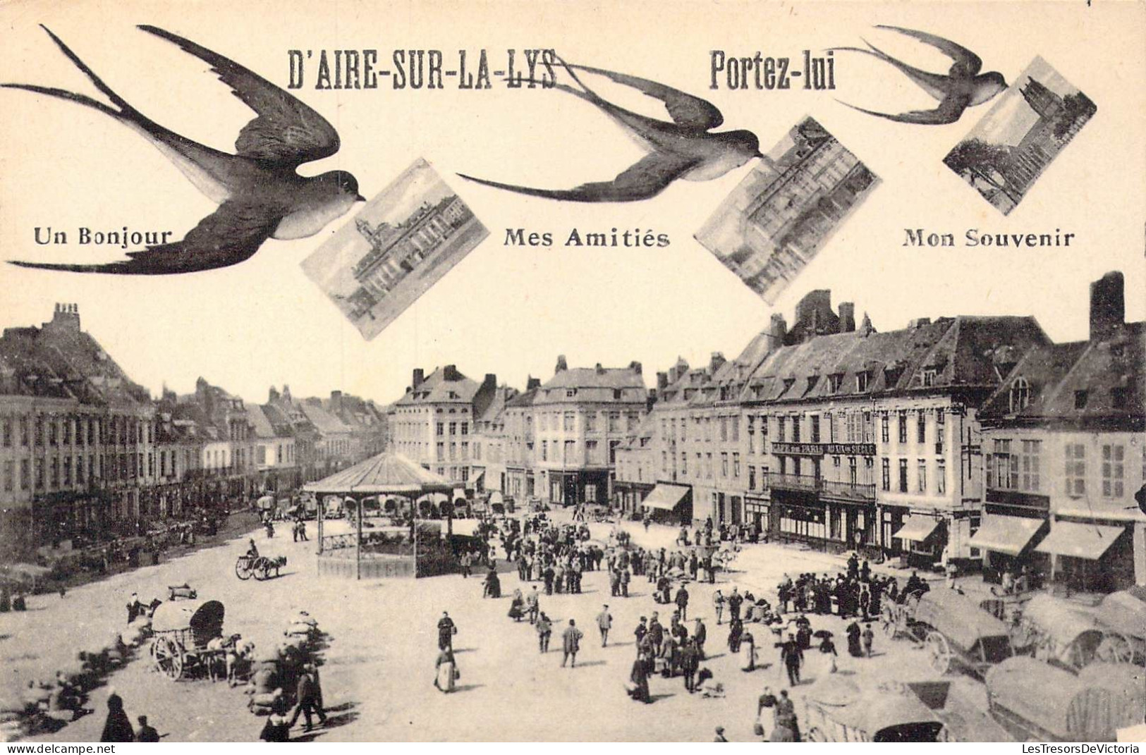 FRANCE - 62 - Aire-sur-la-Lys - Portez Lui - Un Bonjour - Mes Amitiés - Mon Souvenir - Carte Postale Ancienne - Aire Sur La Lys