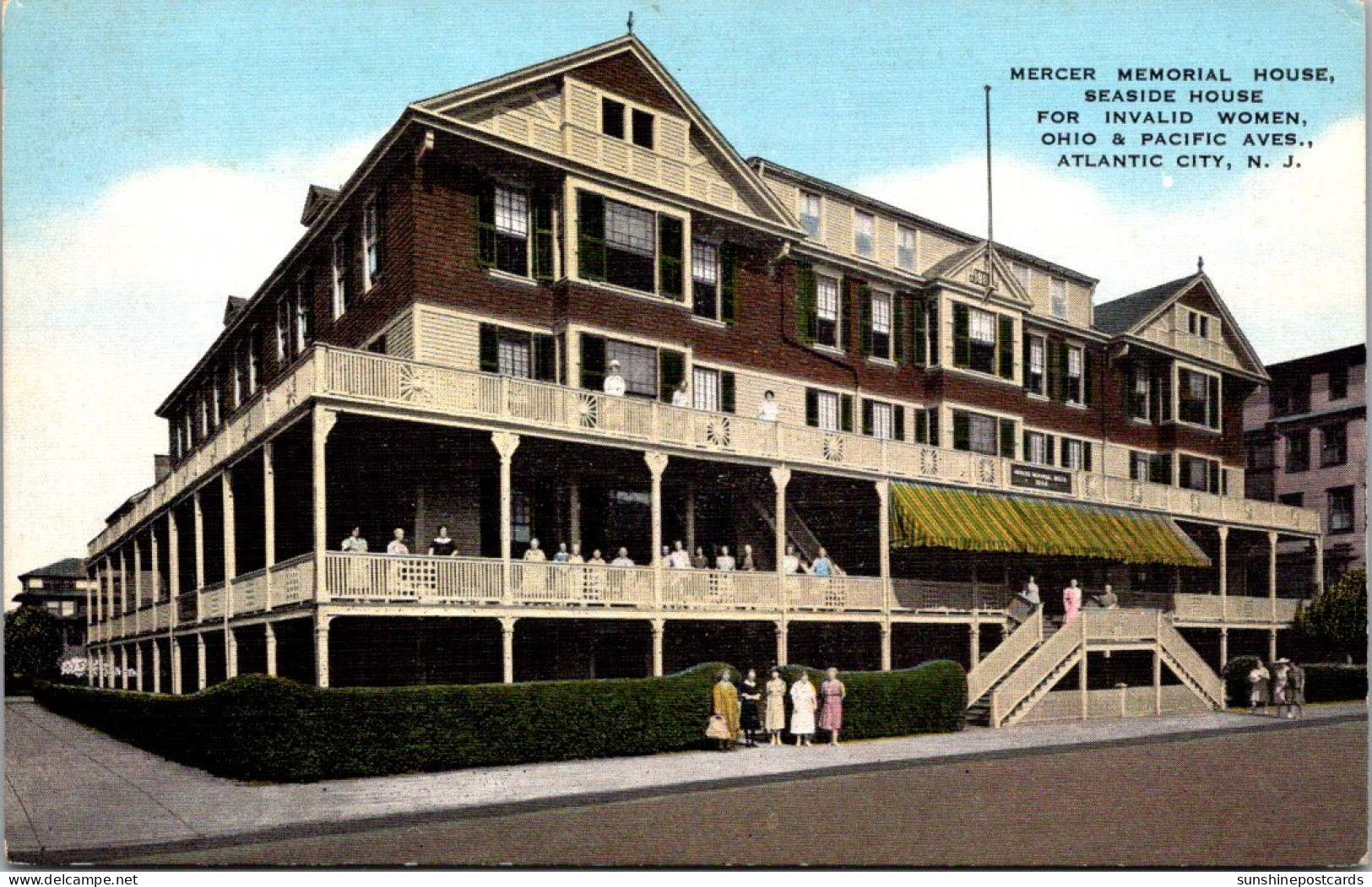 New Jersey Atlantic City Merced Memorial House The Seaside House For Invalid Women - Atlantic City