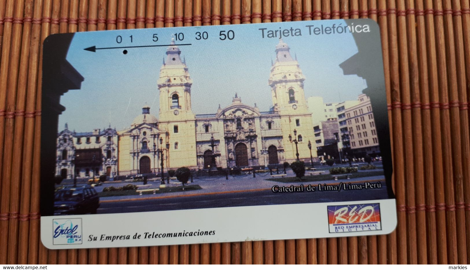 Phonecard  Peru Cathedral De Lima  50 Units Used  Rare - Pérou