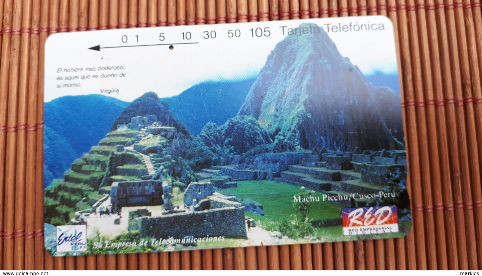 Phonecard  Peru 105 Units Used  Rare - Peru