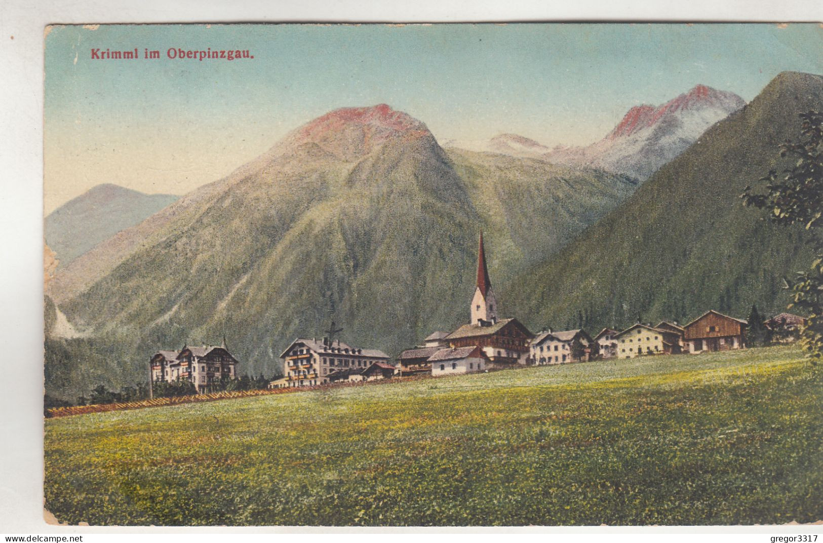 C8606) KRIMML Im Oberpinzgau - Kirche Häuser ALT 1925 - Krimml