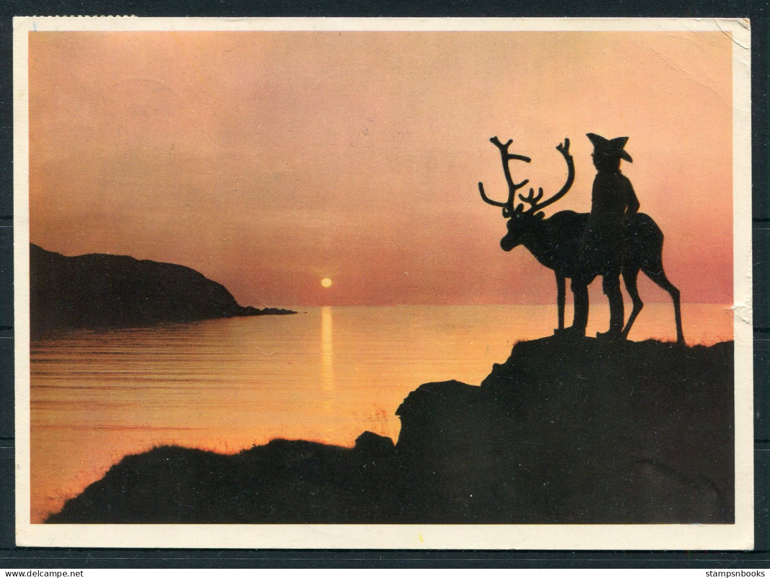 1960 Norway Arctic Circle, Polarsirkelen Postcard - Holland. Nordkap 35ore + Svalbard Jan Mayen I.G.Y. Polar Franking - Cartas & Documentos