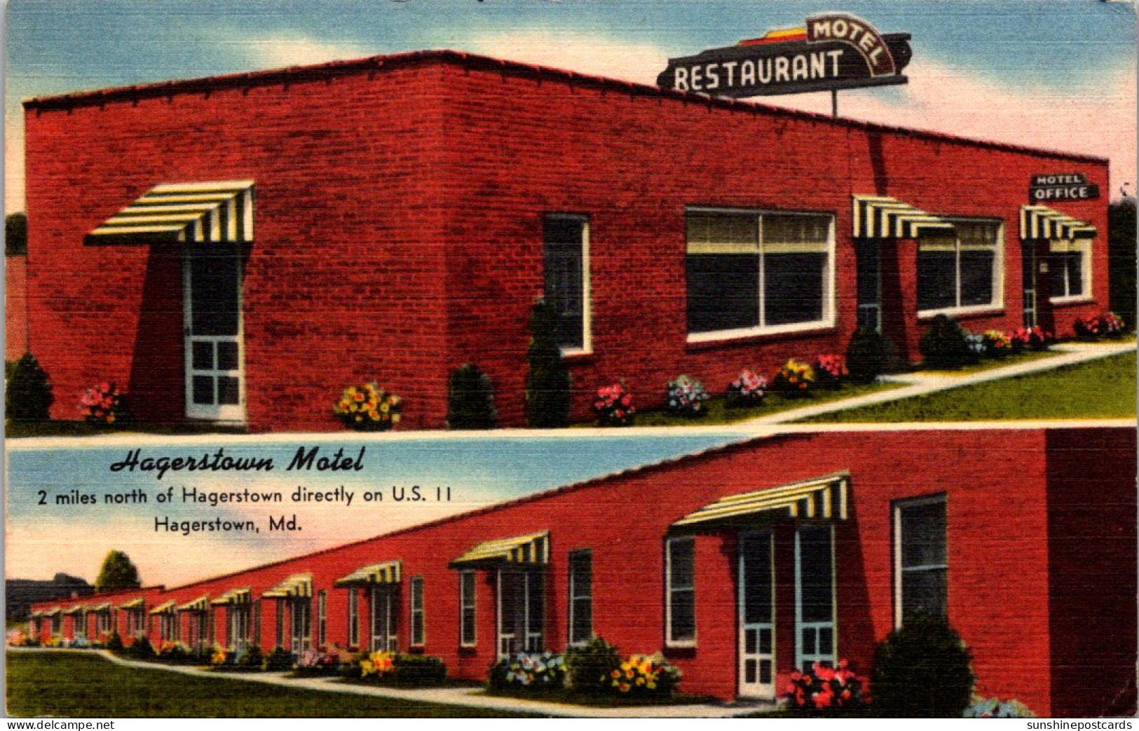 Maryland Hagerstown The Hagerstown Motel And Restaurant 1955 - Hagerstown