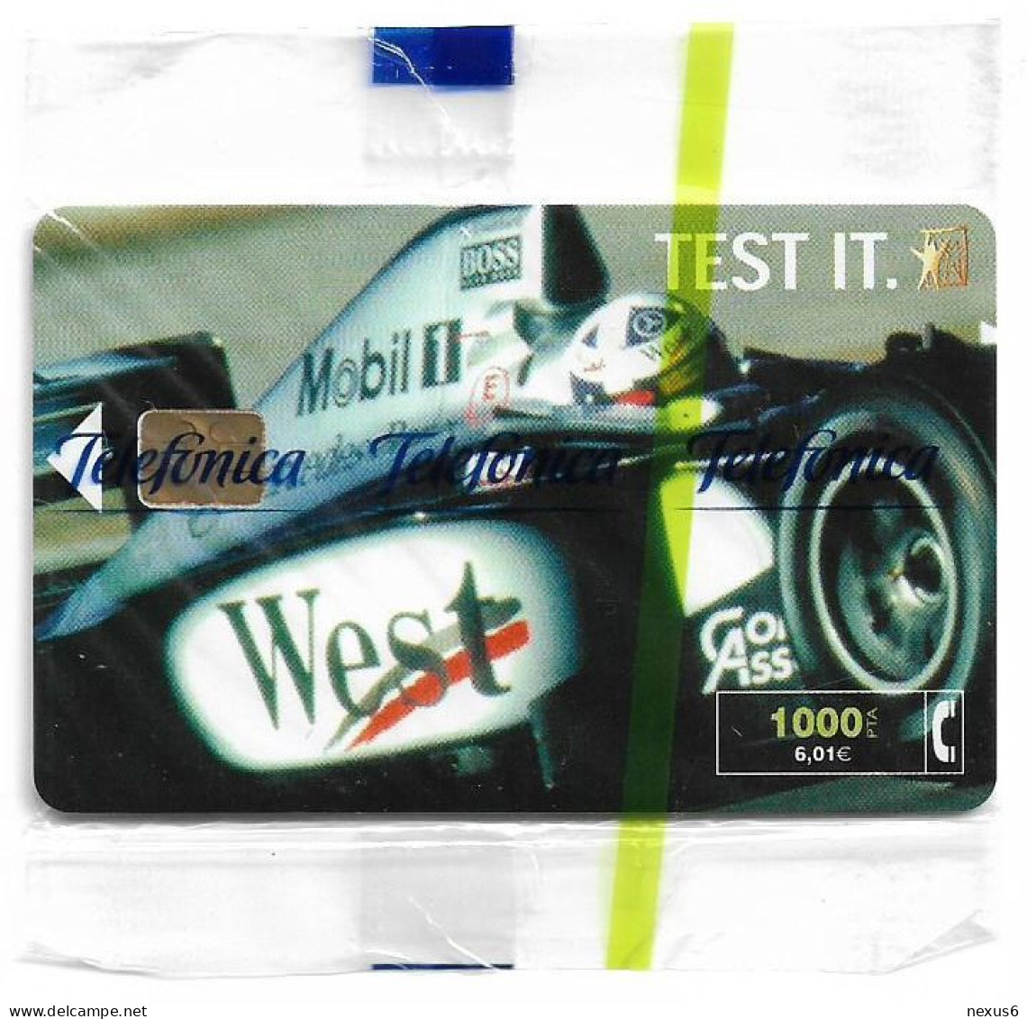 Spain - Telefónica - West Tobacco Formula 1 - CP-191 - 08.2000, 6.01€, 8.200ex, NSB - Commemorative Advertisment