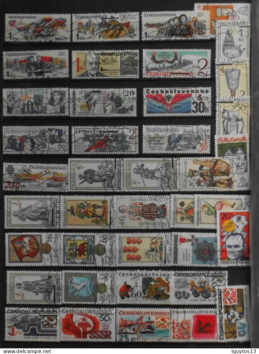 TCHECOSLOVAQUIE LOT DE 40 TIMBRES OBLITERES - TTB. Etat - Collections, Lots & Séries