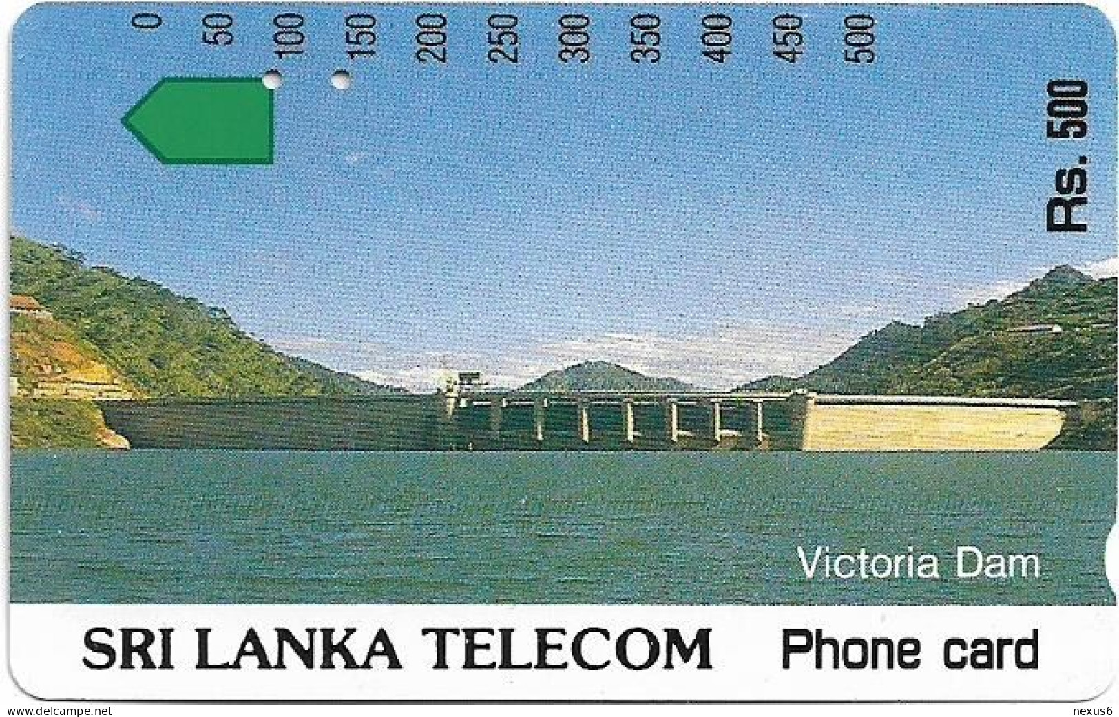 Sri Lanka - STL (Anritsu) - Victoria Dam - 500Rs, Used - Sri Lanka (Ceylon)