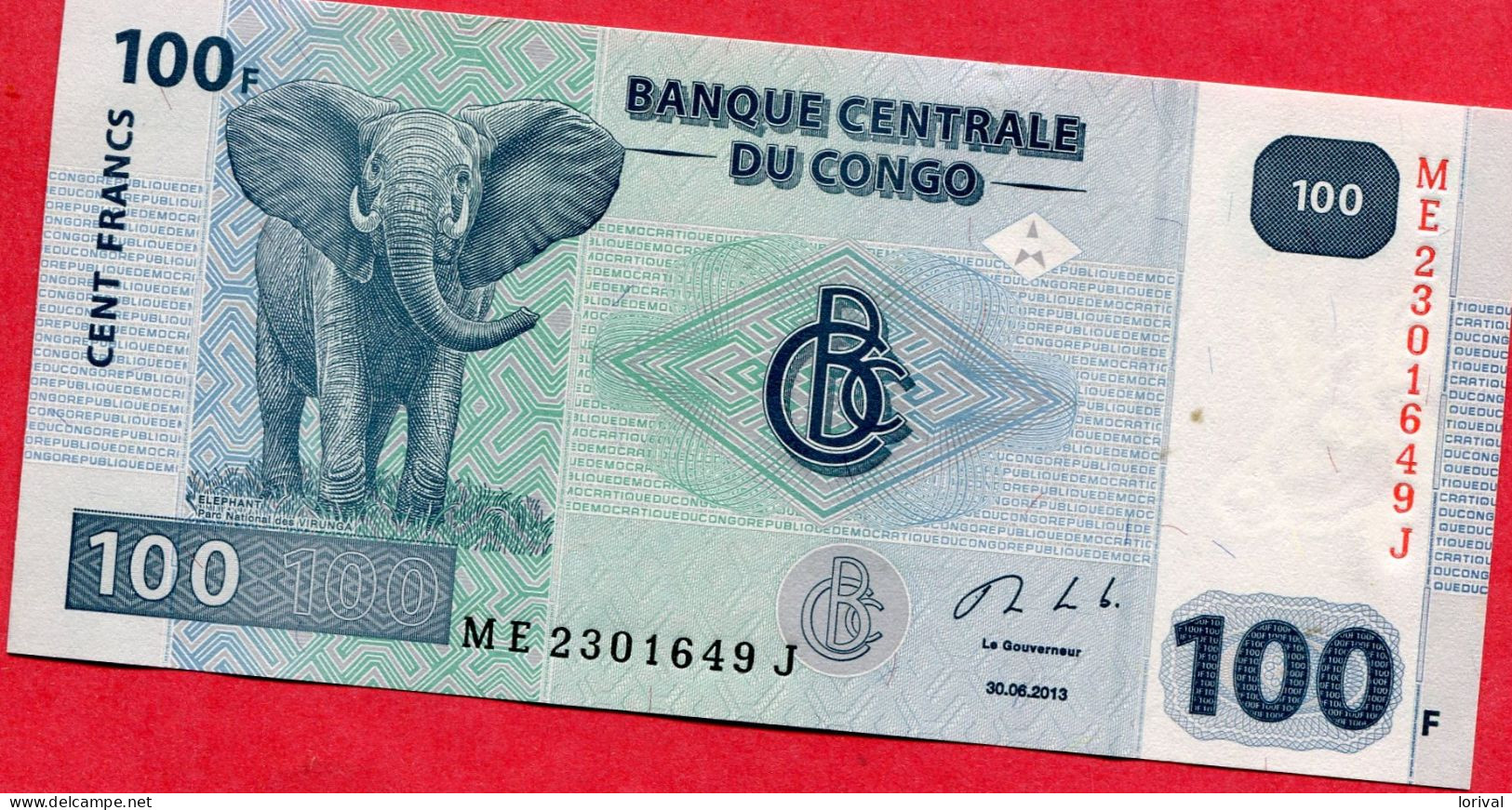100 Francs Neuf 3 Euros - Republiek Congo (Congo-Brazzaville)