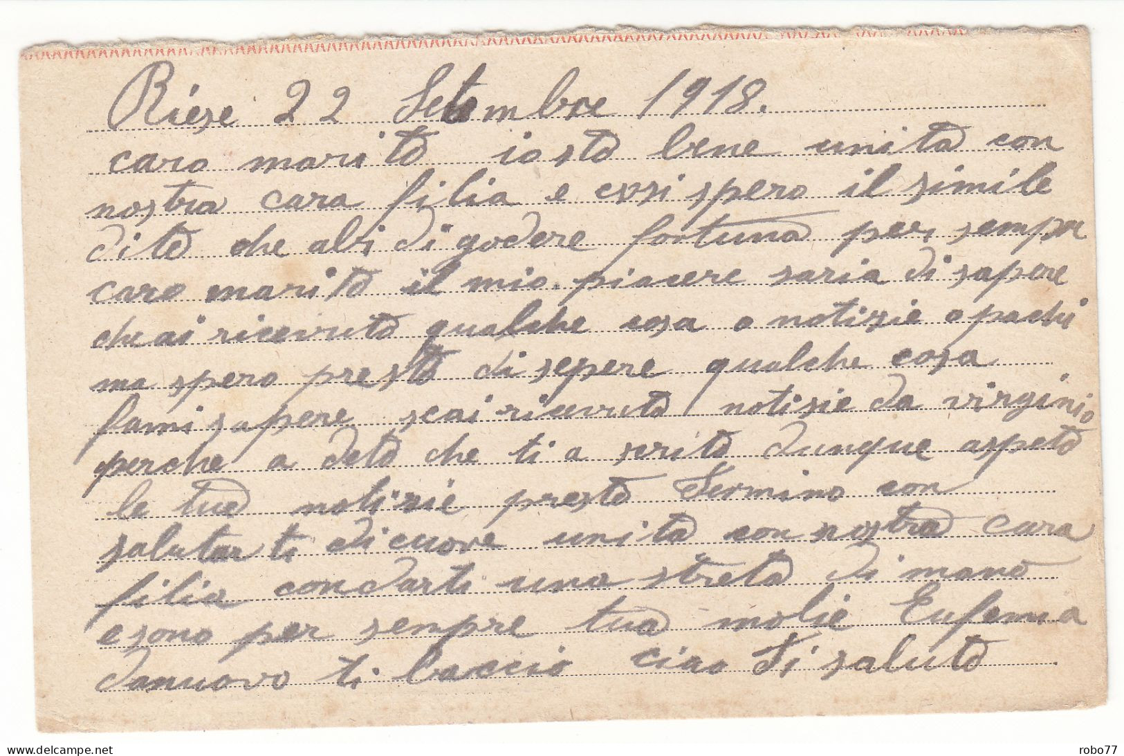 Italy Prisoner Of War Correspondence, POW, Postcard, Card, Cover, Stationery, Feldpost, Field Post, Military (P03054) - Otros & Sin Clasificación