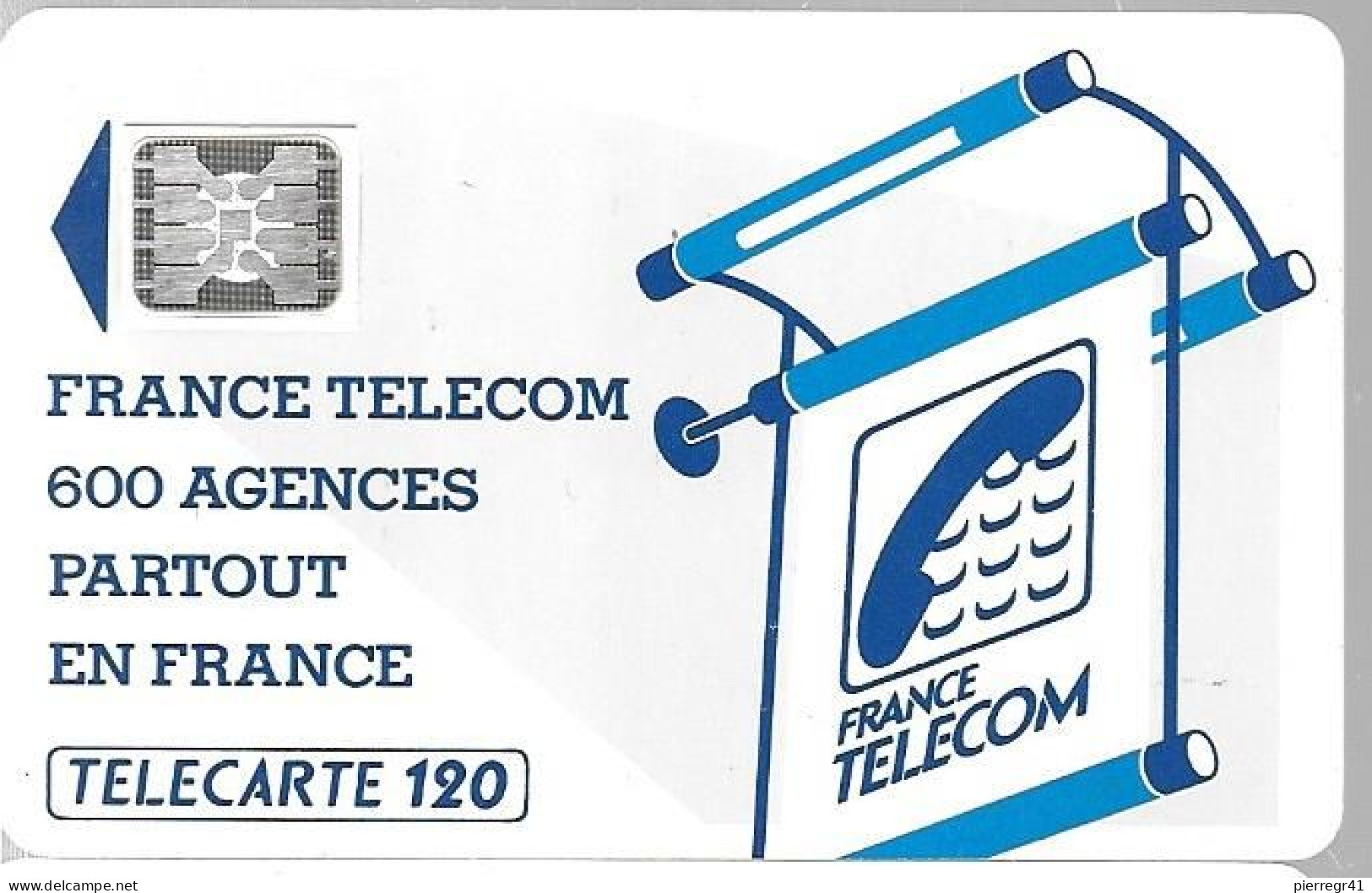 CARTE-PUBLIC-600 AGENCES-120U-Te21.540-SC5An-OFFSET-Trou7-5 Impact-N°24709-UTILISE-TBE-RARE - “600 Agences”