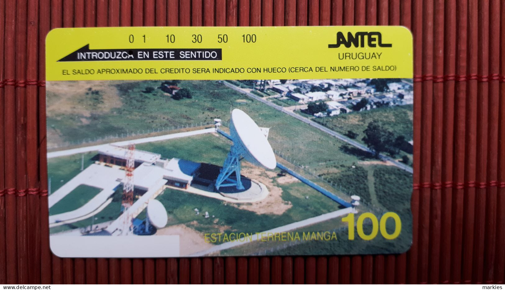 Phonecard Uruguay 100 Units Satelitte Used  Rare - Uruguay