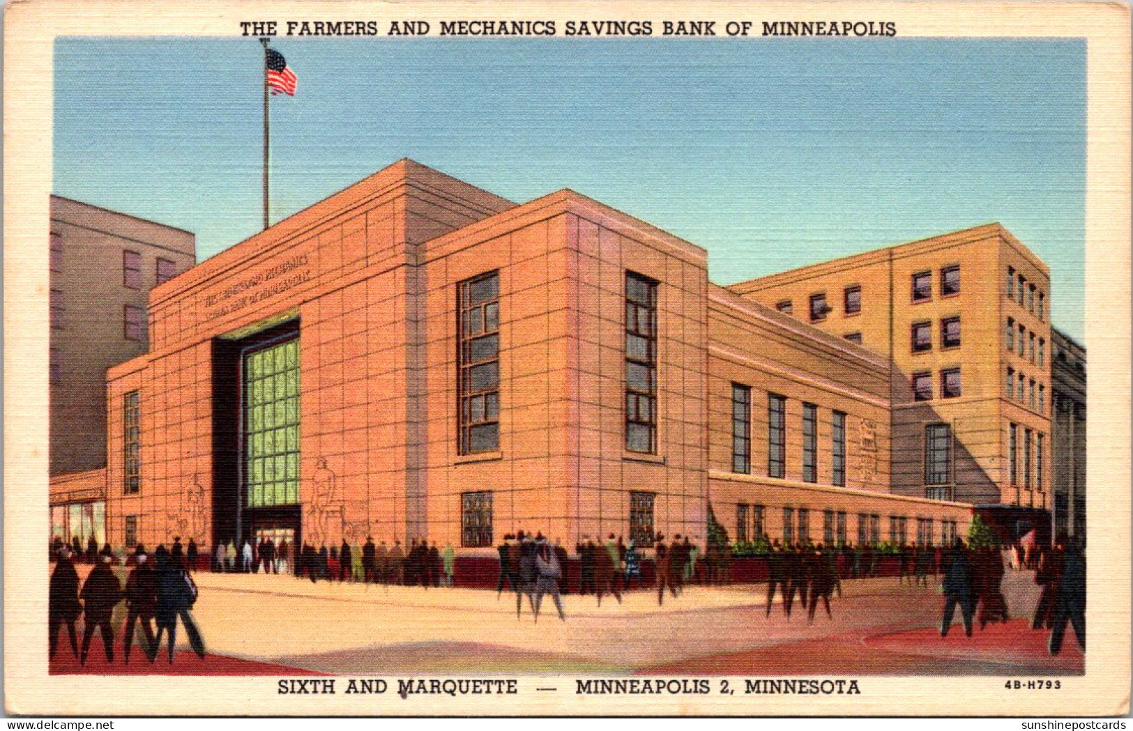 Minnesota Minneapolis The Farmers And Mechanics Savings Bank Curteich - Minneapolis