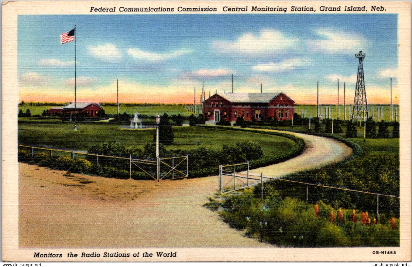 Nebraska Grand Island Federal Communications Commission Central Monitoring Station 1946 Curteich - Grand Island