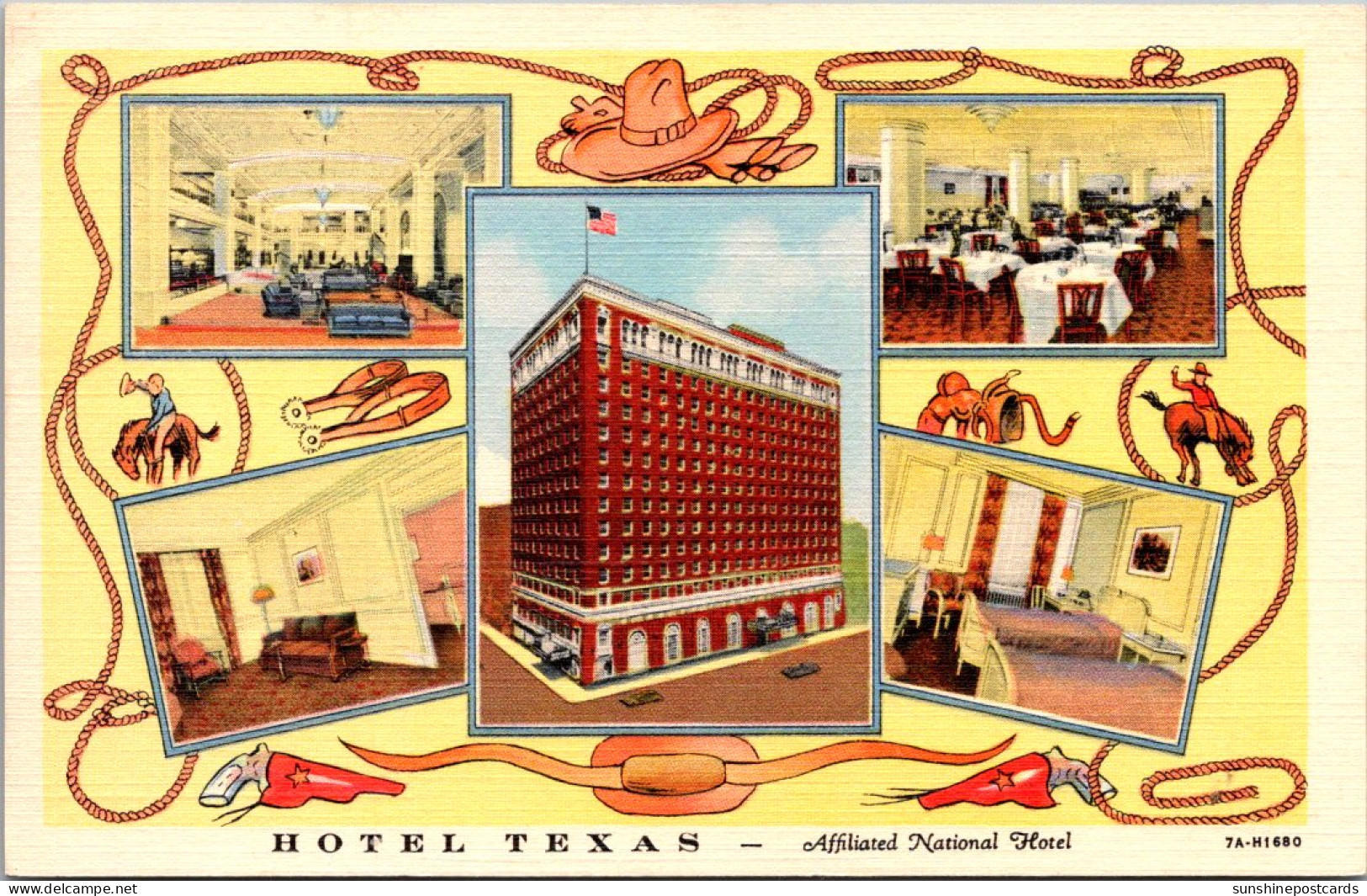 Texas Fort Worth Hotel Texas Curteich - Fort Worth