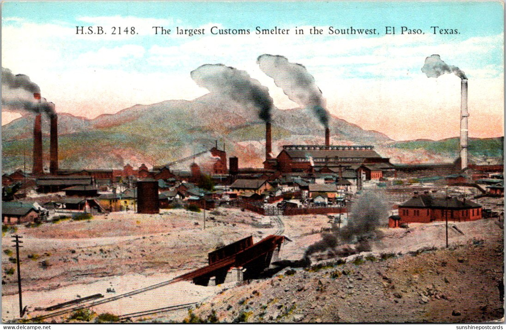 Texas El Paso The Largest Customs Smelter In The Southwest Curtich - El Paso