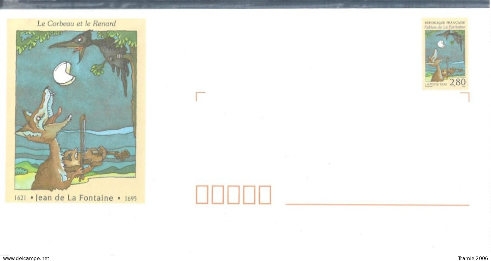 EP FRANCE 1995 - YT 2958/63 - Lot 6 Enveloppes LES FABLES DE LA FONTAINE - Collections & Lots: Stationery & PAP