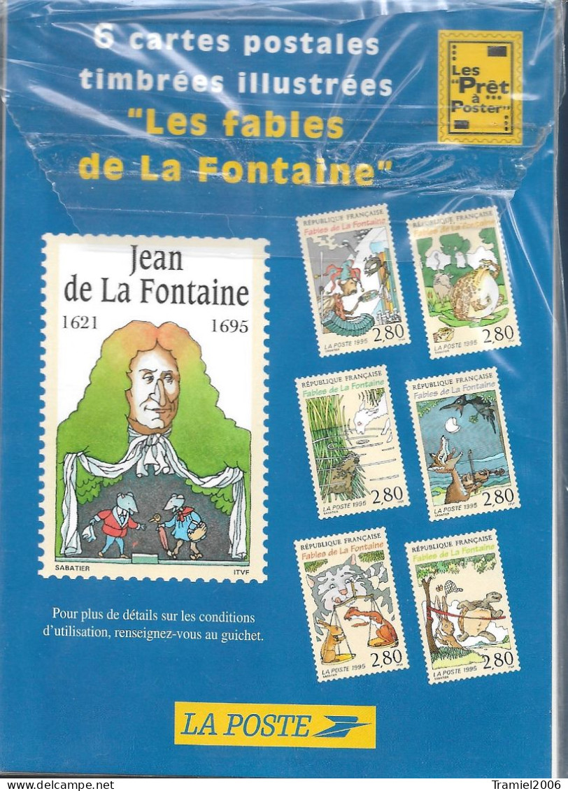 EP FRANCE 1995 - YT 2958/63 - Lot 6 Cartes Postales  LES FABLES DE LA FONTAINE - Collections & Lots: Stationery & PAP