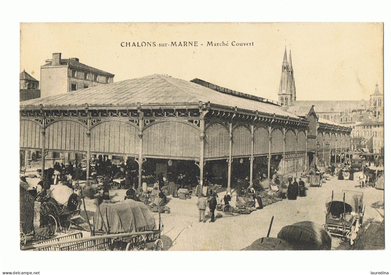 CP MARNE - CHALONS SUR MARNE N°18 LE MARCHE - ECRITE EN 1906 - Marchés