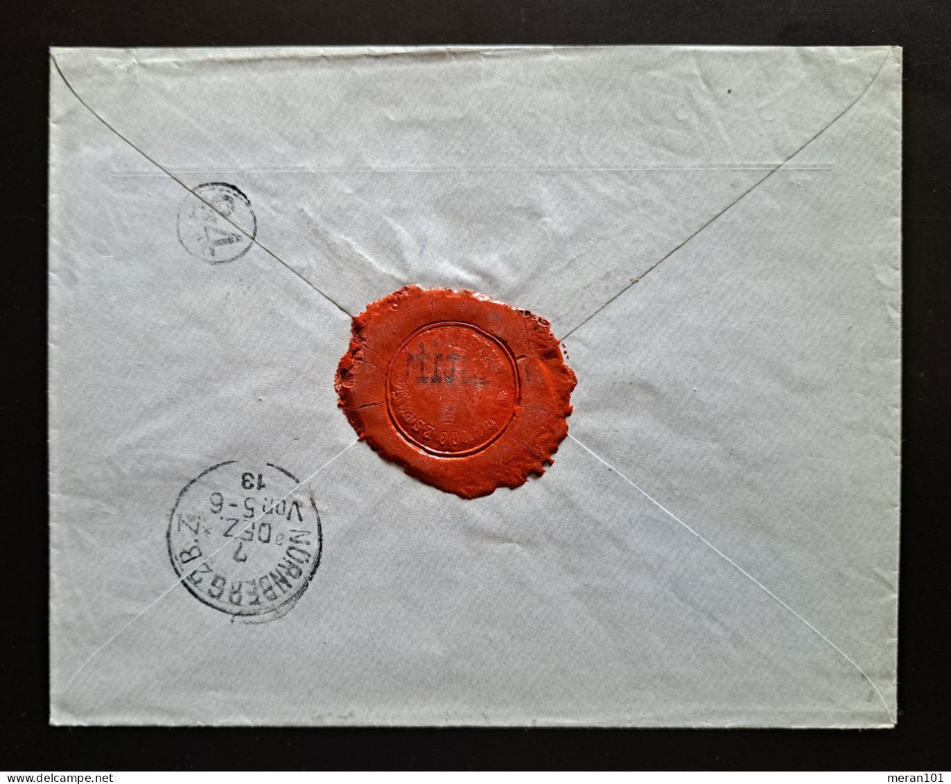 Spanien 1913, Reko-Bedarfsbrief Madrid Nach Nürnberg "Banca Espanol De Credito" - Siegel - Cartas & Documentos