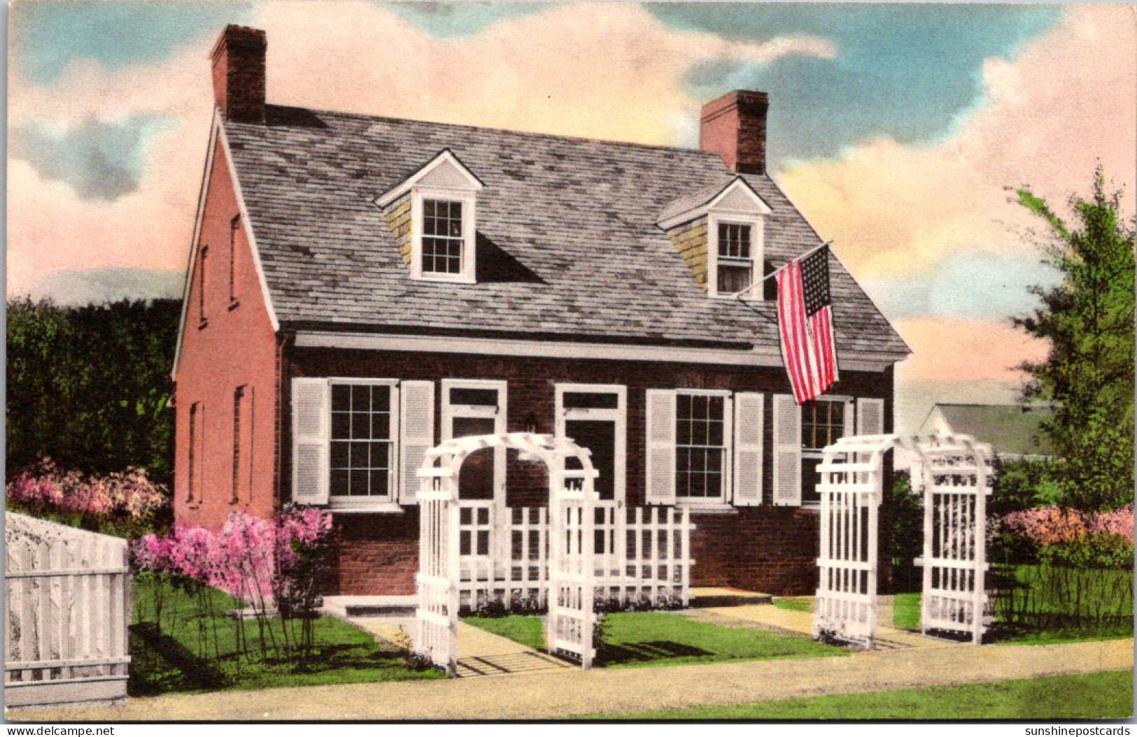 Michigan Dearborn Barbara Fritchie House Handcolored Albertype - Dearborn