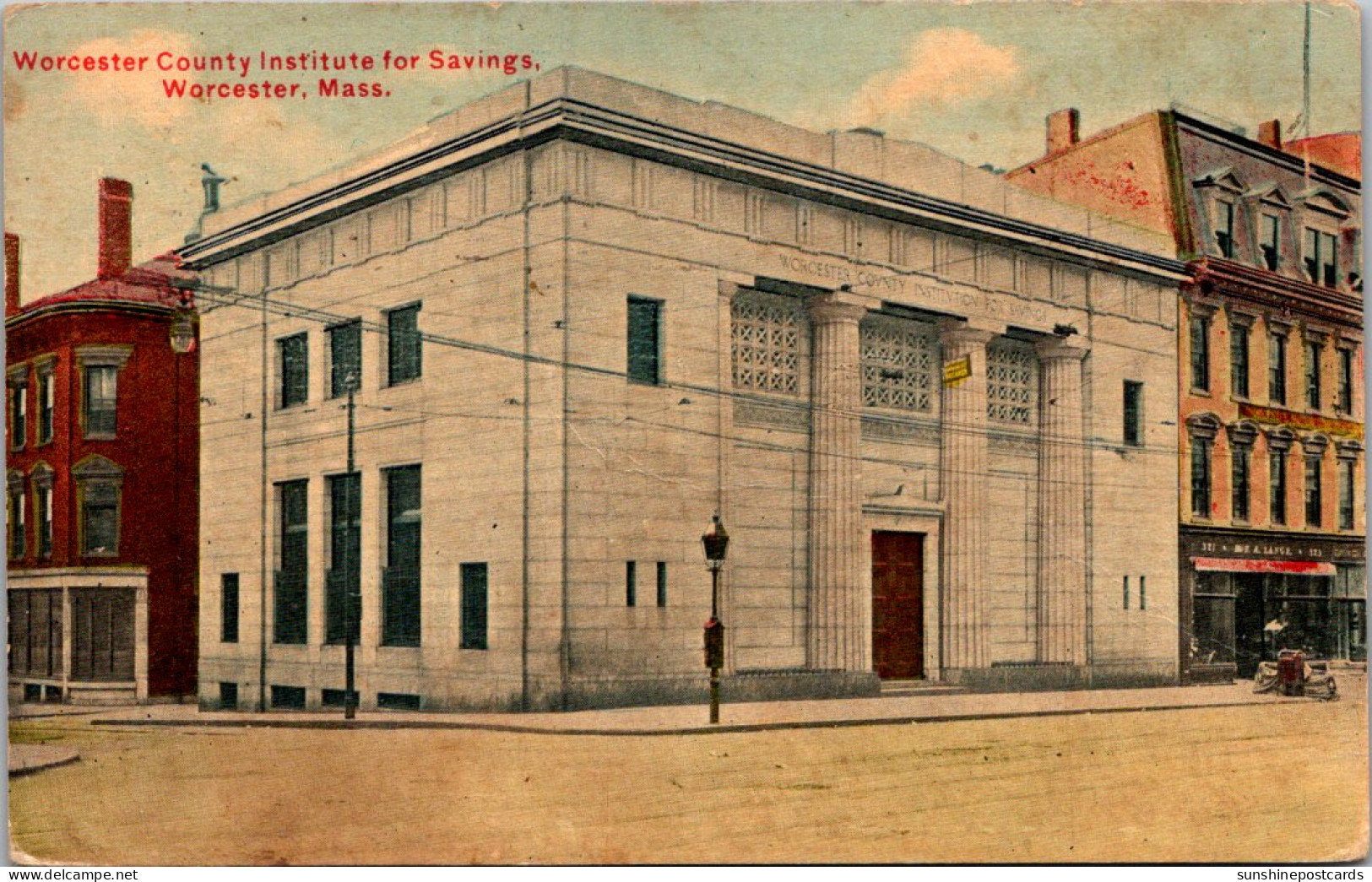 Massachusetts Worcester The Worcester County Institute For Savings 1912 - Worcester