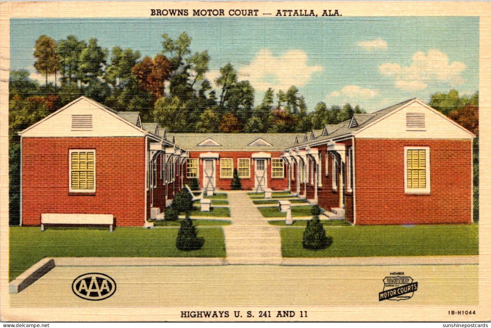 Alabama Attalla Browns Motor Court 1951 Curteich - Autres & Non Classés