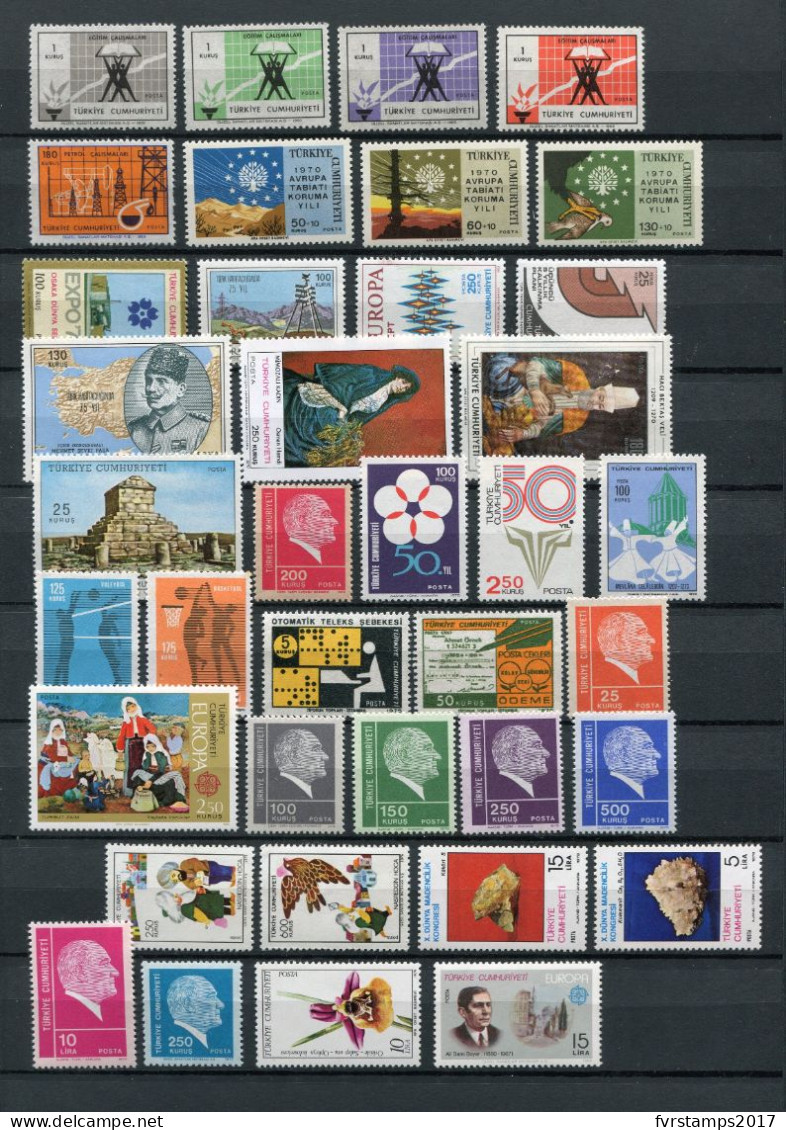 Turkey - 1969-1980 - Nice Lot Of MNH ** Stamps - Other & Unclassified