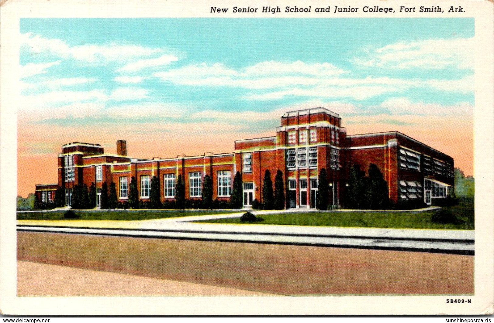 Arkansas Forrest City New Senior High School And Junior College Curteich - Other & Unclassified