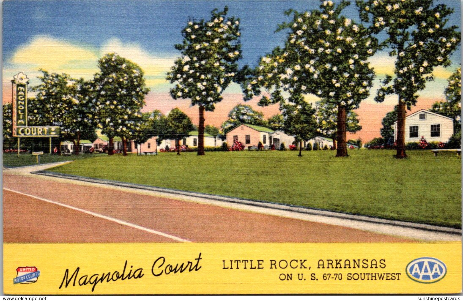 Arkansas Little Rock Magnolia Court Curteich - Little Rock