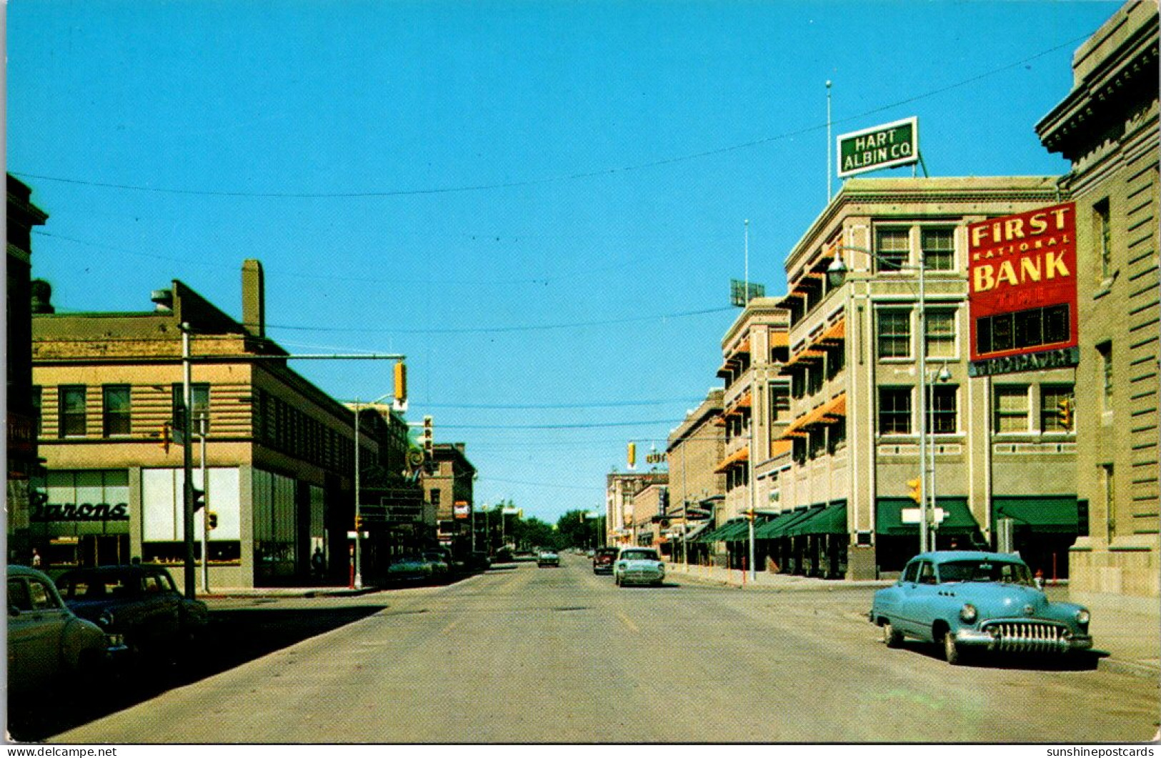 Montana Billings Second Avenue North Looking West Showing First National Bank - Billings