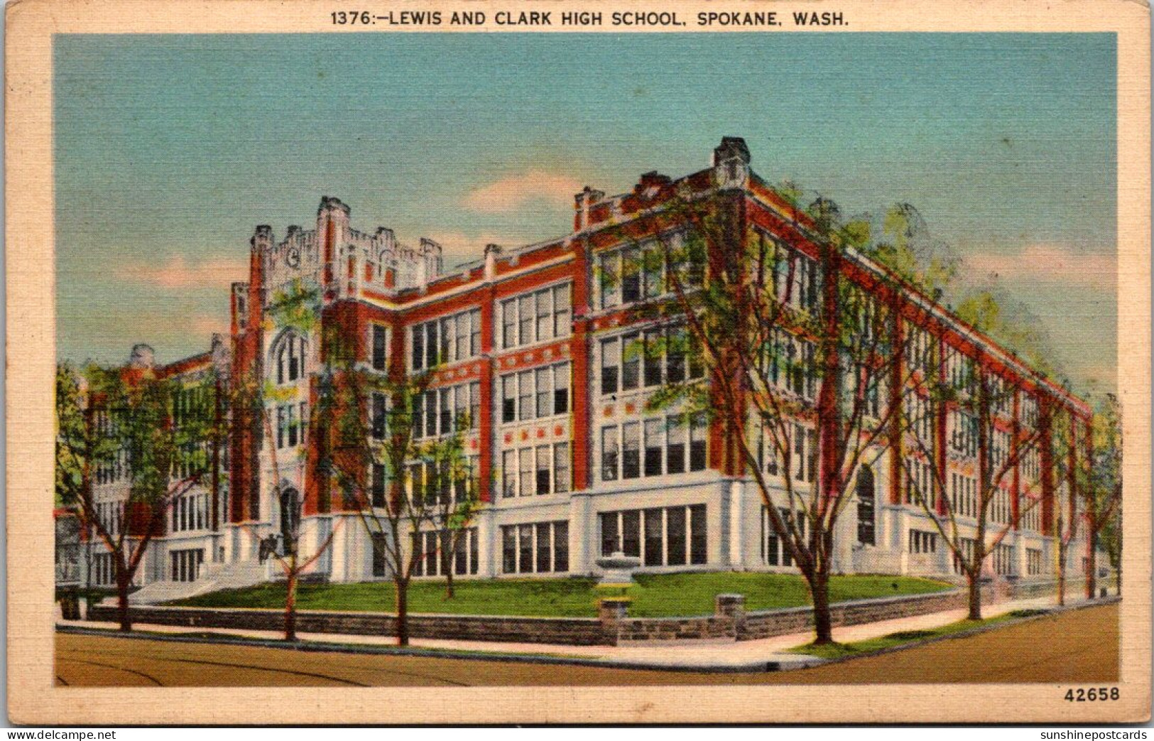 Washington Spokane Lewis And Clark High School 1940 - Spokane