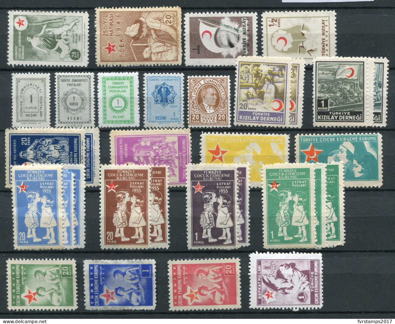 Turkey - 1946-1964 - Nice Lot Of MNH ** Obligatory Due; Official Stamps - Child Care Protection Wellfare - Autres & Non Classés