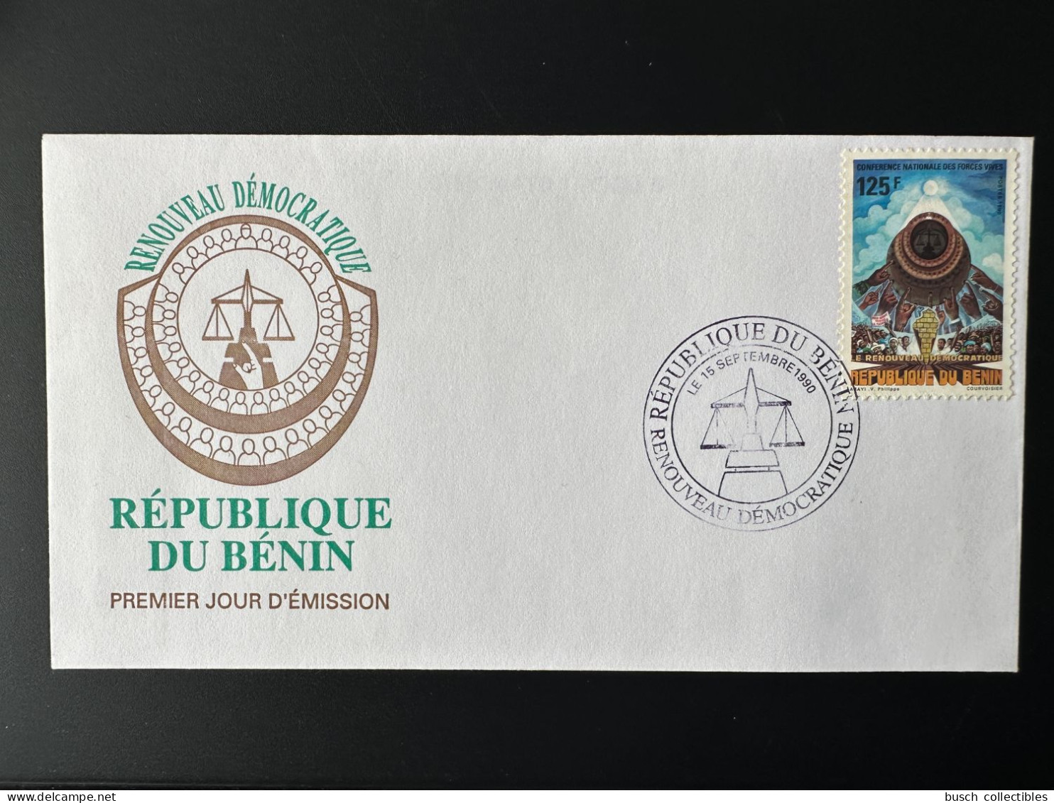 Benin 1990 Mi. 504 FDC 1er Jour Le Renouveau Démocratique Conférence Nationale Des Forces Vives - Benin – Dahomey (1960-...)