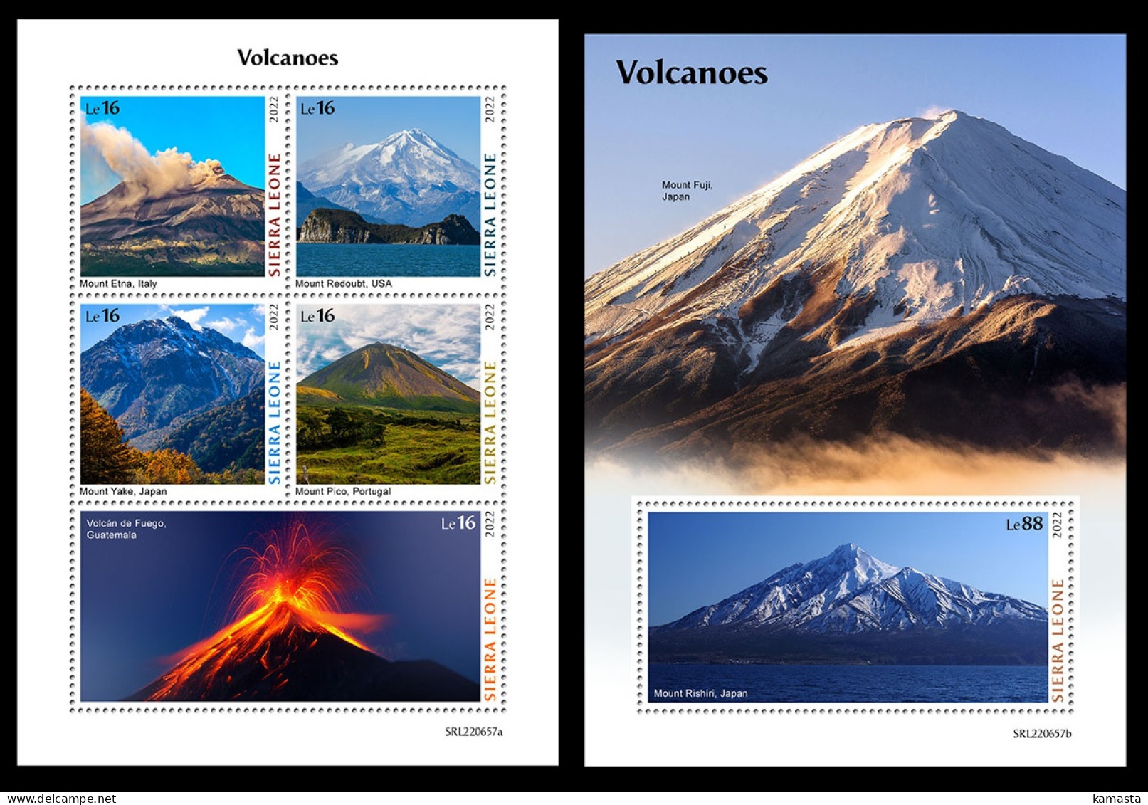Sierra Leone  2022 Volcanoes. (657) OFFICIAL ISSUE - Volcanes