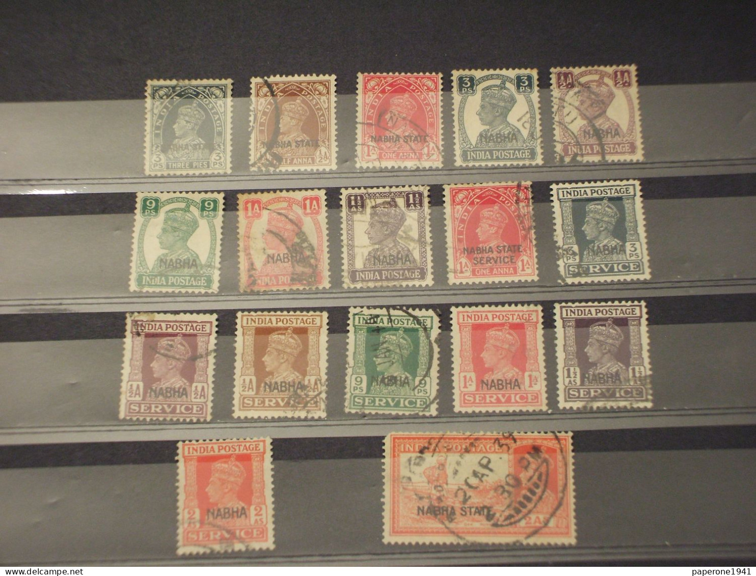 NABHA-INDIA - INSIEME DI 17 Pezzi - TIMBRATO/USED - Nabha