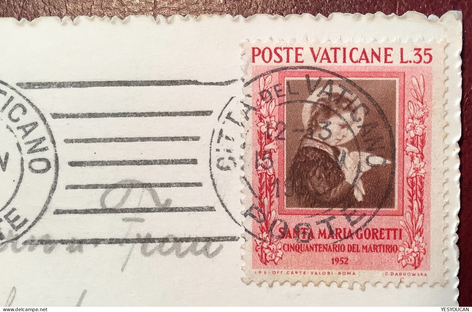 Sa157 1953 35L Santa Maria Goretti CENSURA ! Cartoline>Österreich ZENSUR(Vatican Vaticano Censored Dove Colombe Lettera - Brieven En Documenten