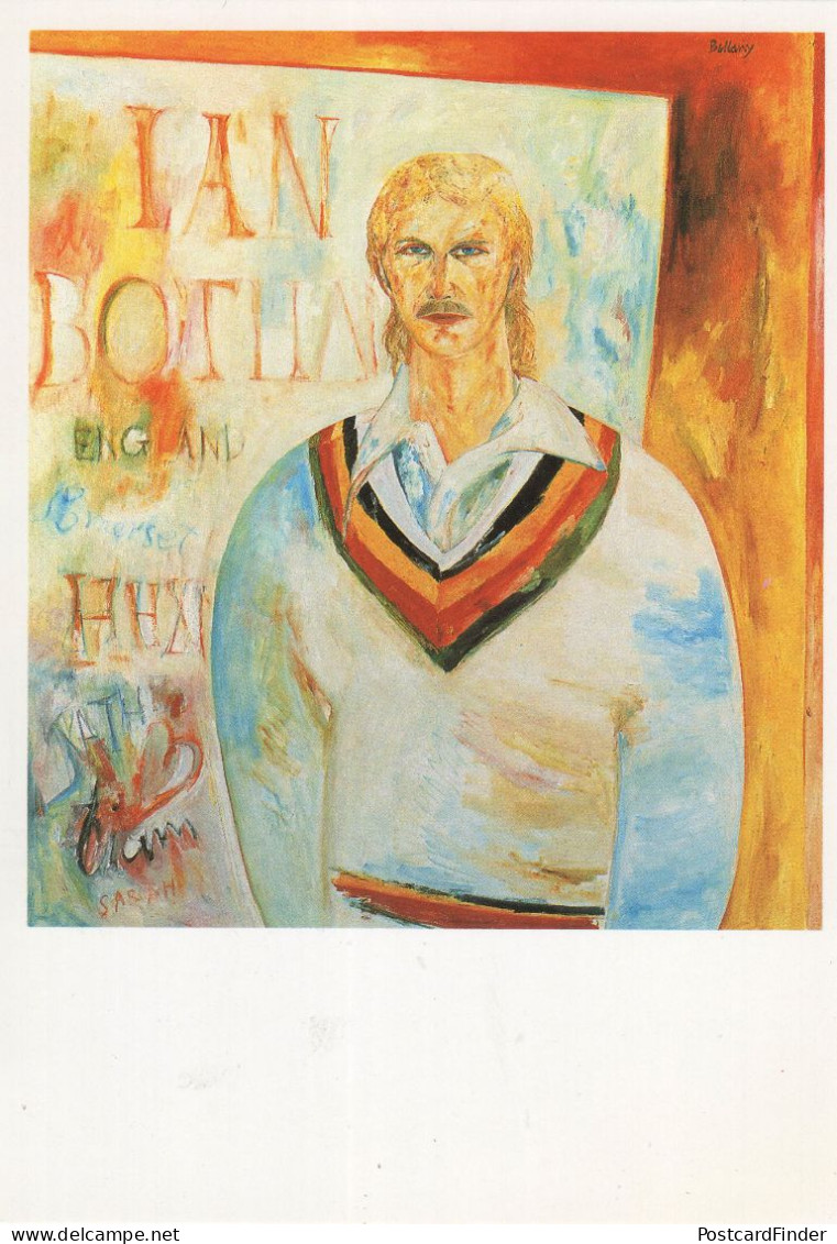 Ian Botham Cricket National Portrait Gallery Painting Postcard - Cricket