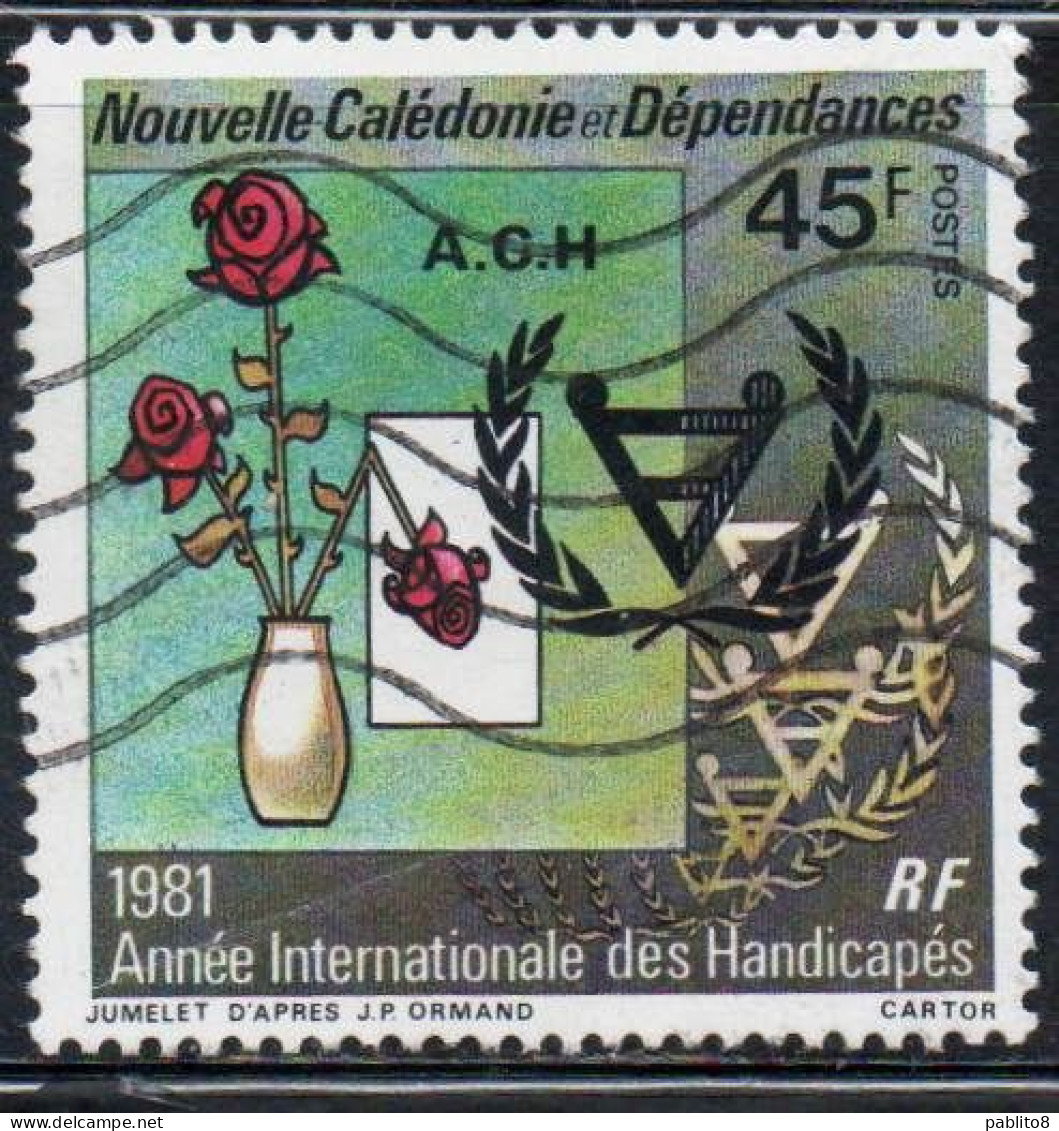 NOUVELLE CALEDONIE NEW NUOVA CALEDONIA 1981 INTERNATIONAL YEAR OF DISABLED 45fr OBLITERE' USED USATO - Usados