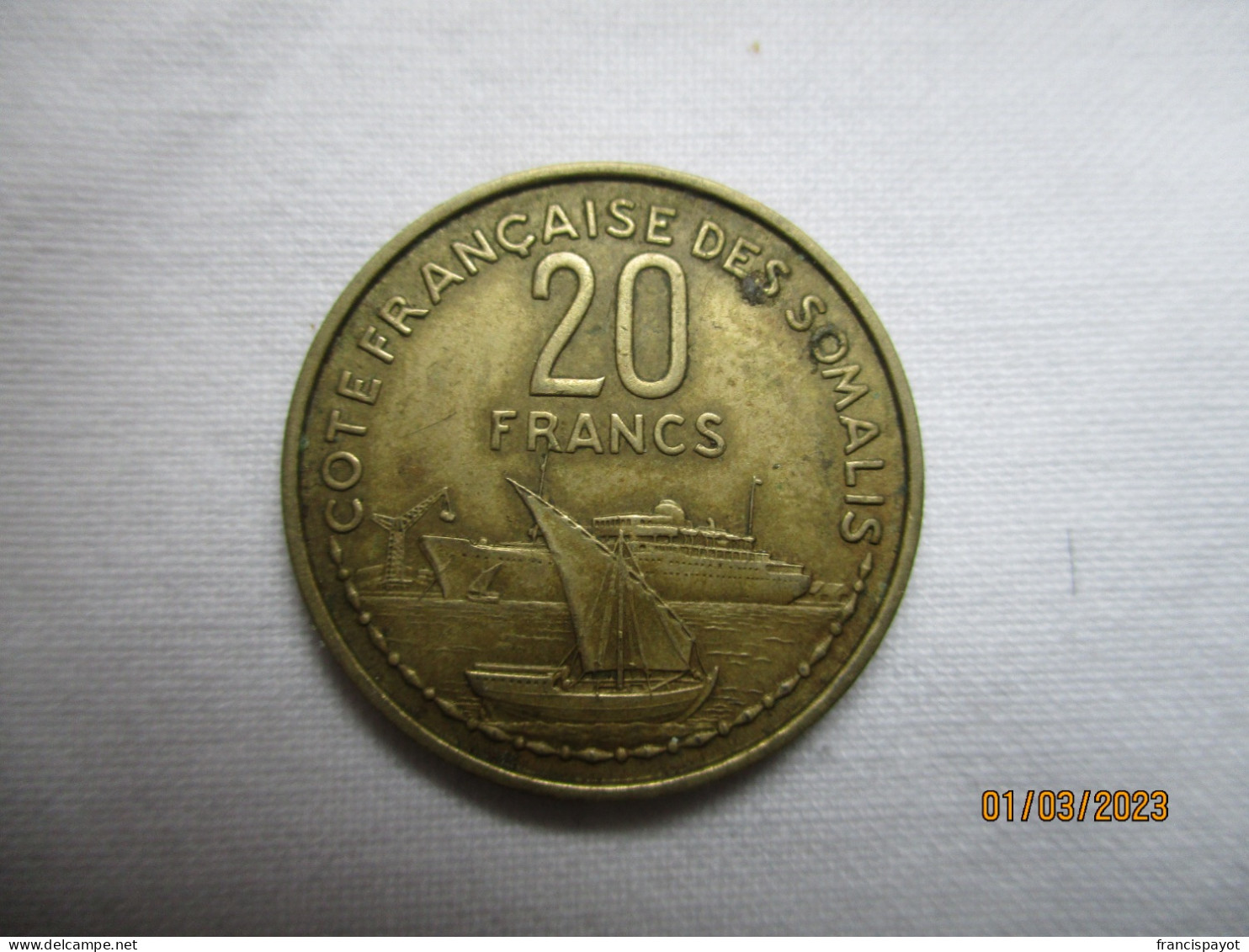 Côte Française Des Somalis 20 Francs 1965 - Costa Francese Dei Somali