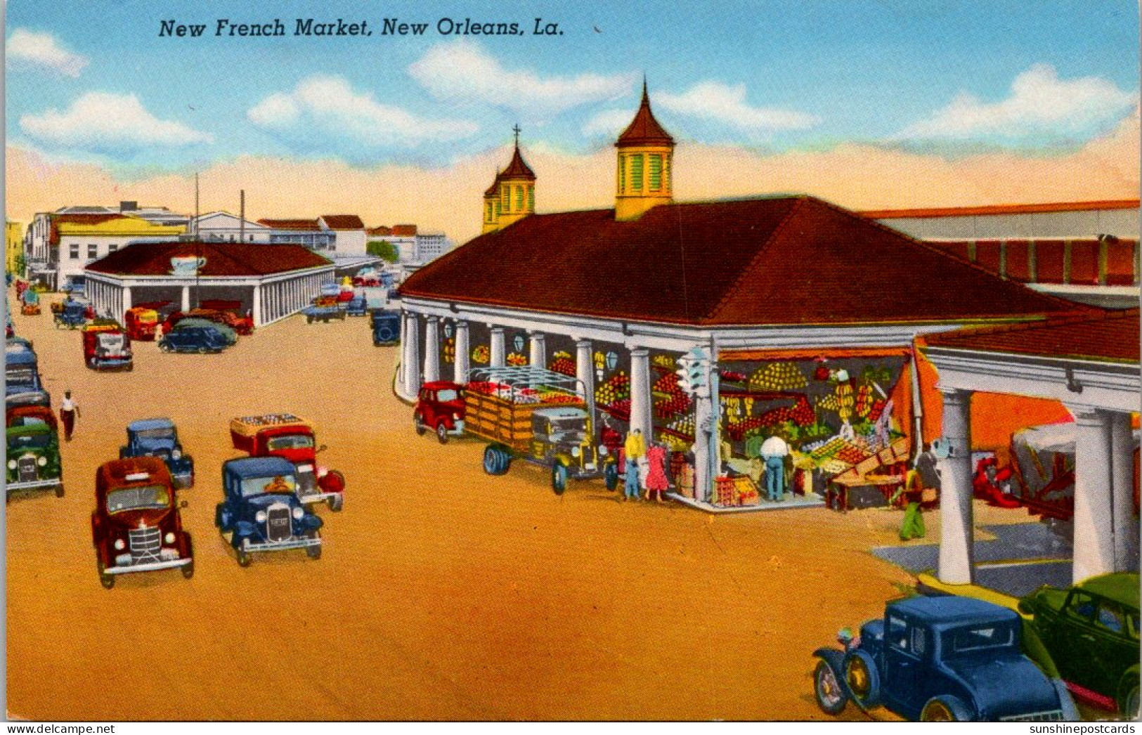 Louisiana New Orleans The New French Market Curteich - New Orleans