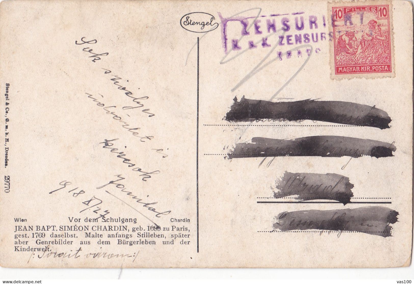 Romania, 1918, WWI OCC HUNGARY Censored CENSOR  BRASOV ,  POSTCARD - World War 2 Letters