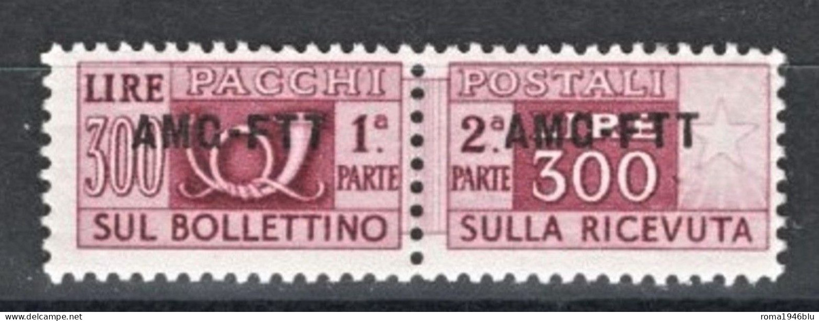 TRIESTE A 1949-53  PACCHI POSTALI SU UNA RIGA 300 LIRE ** MNH - Paketmarken/Konzessionen