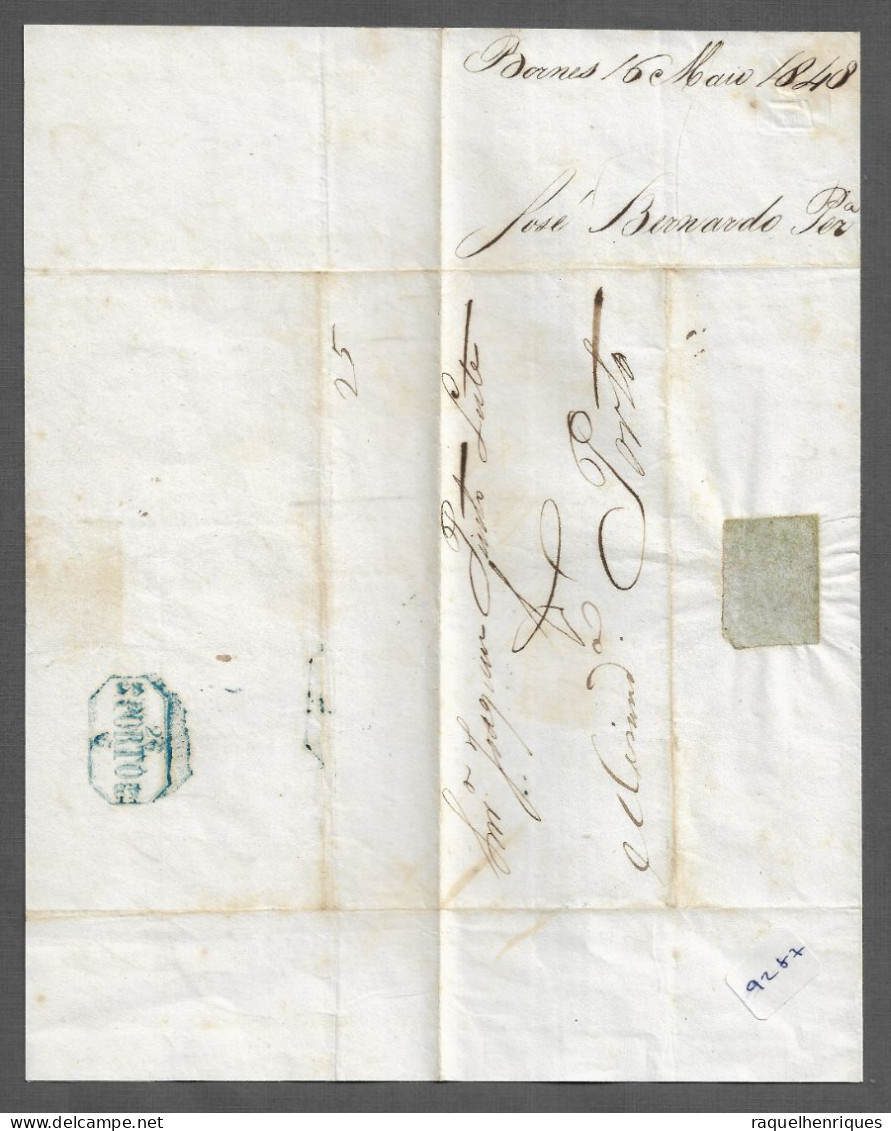 PORTUGAL LETTER 1848 - PORTO (PLB4#38) - ...-1853 Prefilatelia