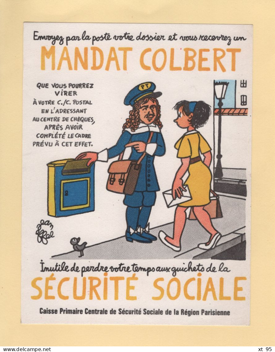 Buvard - Mandat Colbert - Securite Sociale - Facteur - La Poste - C