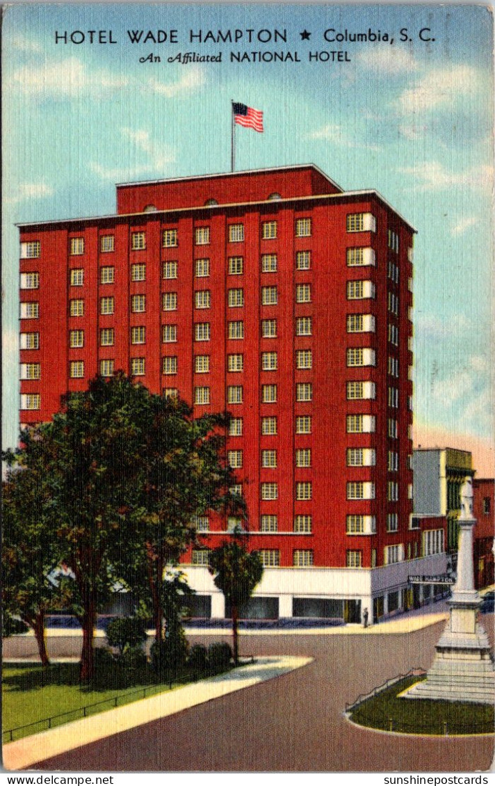 South Carolina Columbia Hotel Wade Hampton 1947 Curteich - Columbia