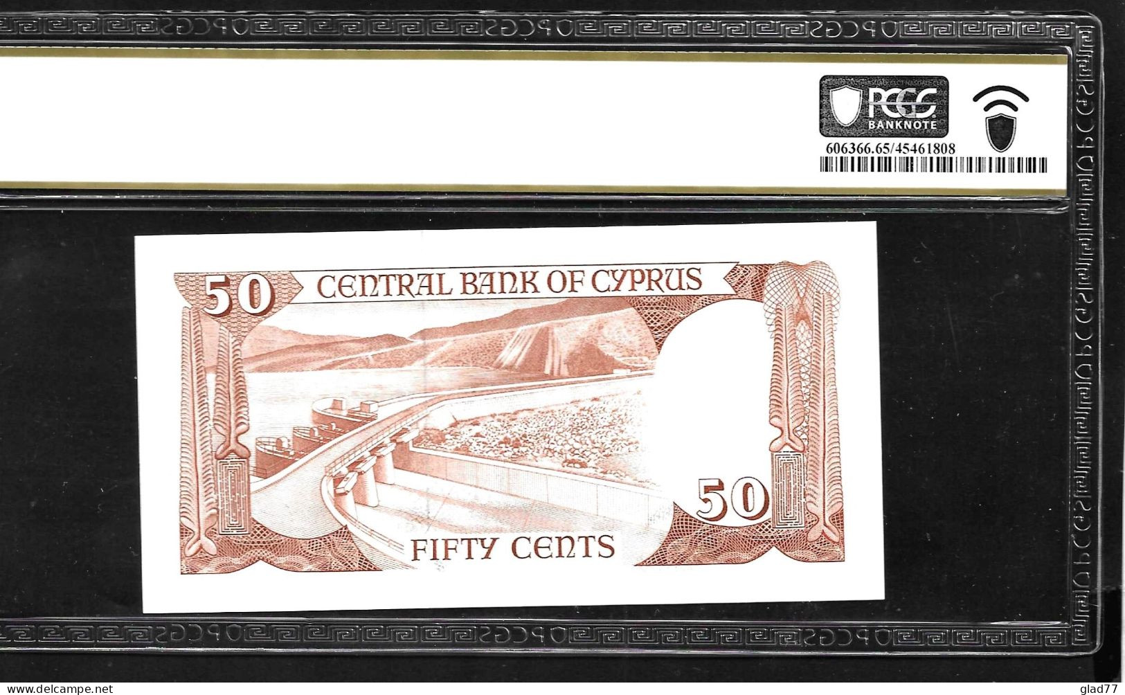 Cyprus  50 Sent 1.10.1983 PCGS Banknote  65PPQ  GEM UNC! - Cyprus