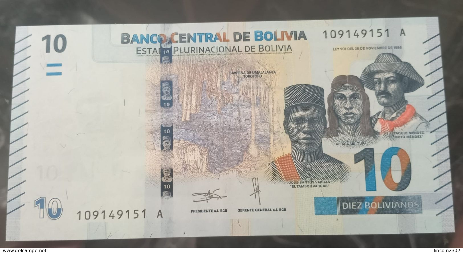 BANKNOTE BOLIVIA 10 BOLIVIANOS - UNC - P#248 - 2018 - Bolivien