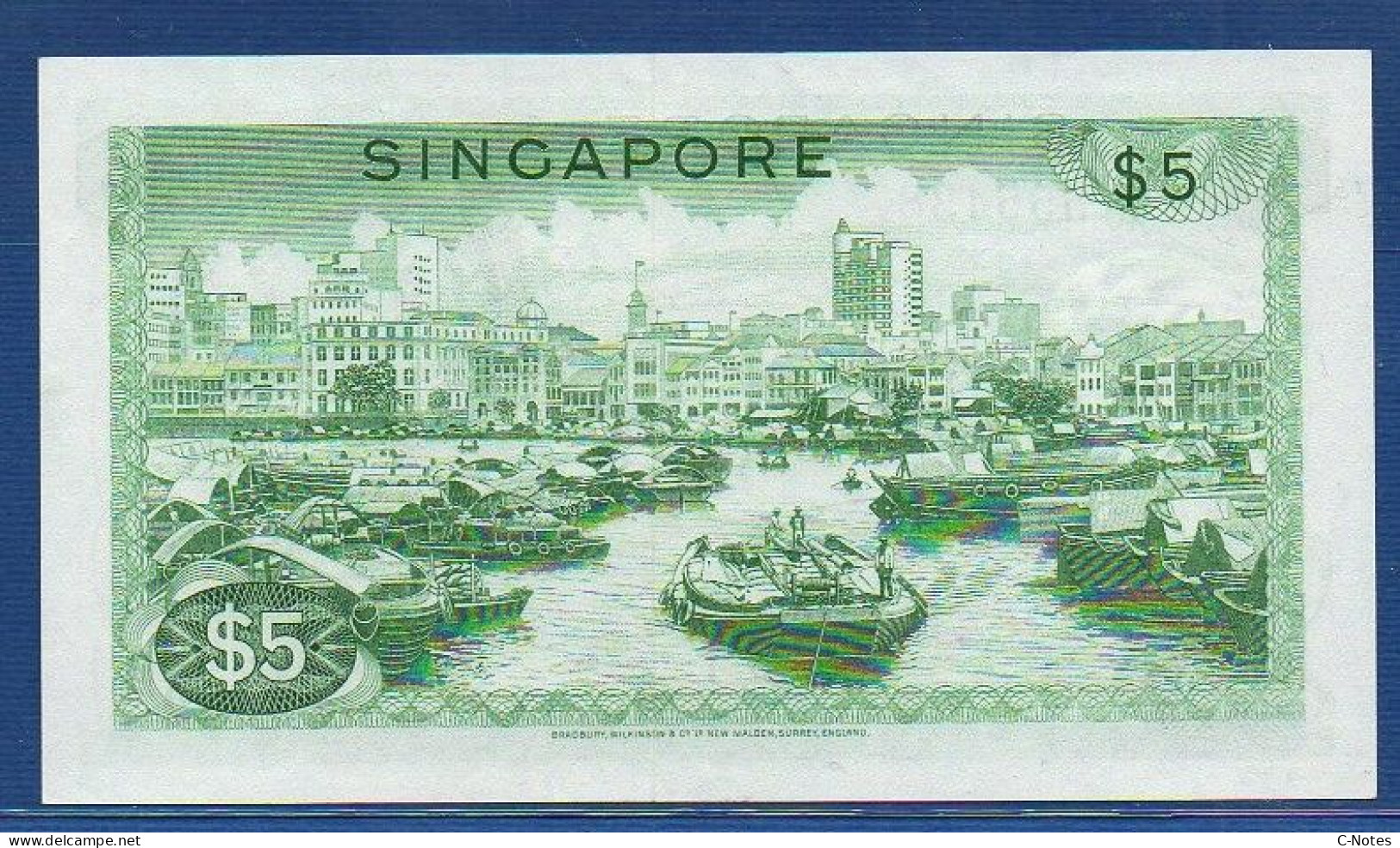 SINGAPORE - P. 2d – 5 Dollars ND (1967-1972) UNC-, S/n A/40 555438 - Singapour