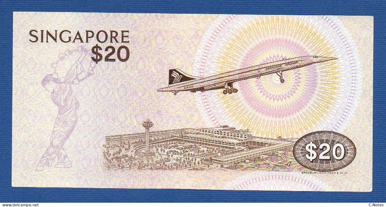 SINGAPORE - P.12 – 20 Dollars ND (1979) AXF, S/n A/67 747080 - Singapore